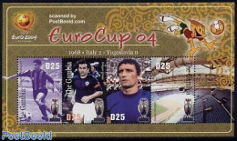 Gambia 2004 EC Football 4v M/s, Angelo Domenghini, Mint NH, Sport - Football - Gambie (...-1964)