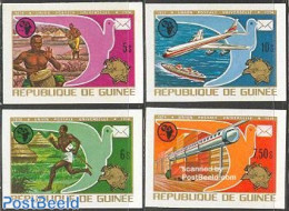 Guinea, Republic 1974 UPU Centenary 4v Imperforated, Mint NH, Transport - Post - U.P.U. - Aircraft & Aviation - Ships .. - Correo Postal