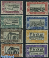 Italian Lybia 1927 Tripoli, Tripoli Fair 8v, Unused (hinged), Nature - Transport - Various - Camels - Ships And Boats .. - Schiffe