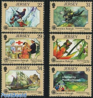 Jersey 1988 Operation Raleigh 6v, Mint NH, Health - History - Nature - Sport - Transport - Health - Red Cross - Archae.. - Croix-Rouge