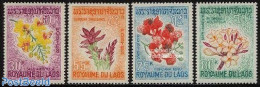 Laos 1967 Flowers 4v, Mint NH, Nature - Flowers & Plants - Laos