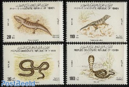 Yemen, South 1980 Reptiles 4v, Mint NH, Nature - Reptiles - Snakes - Other & Unclassified