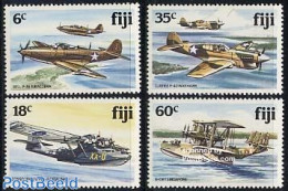 Fiji 1981 WW II Aeroplanes 4v, Mint NH, Transport - Aircraft & Aviation - Vliegtuigen