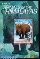 Bhutan 1999 Rhino S/s, Mint NH, Nature - Animals (others & Mixed) - Rhinoceros - Bhutan