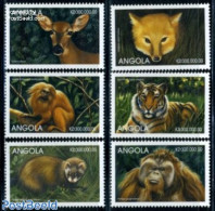 Angola 1999 Animals 6v, Mint NH, Nature - Animals (others & Mixed) - Cat Family - Monkeys - Angola