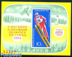 Romania 1984 Olympic Winter Games S/s, Mint NH, Sport - Transport - Olympic Winter Games - Skiing - Space Exploration - Nuevos