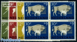 Netherlands 1964 Animals 4v, Blocks Of 4 [+], Mint NH, Health - Nature - Disabled Persons - Animals (others & Mixed) -.. - Ongebruikt
