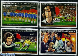 Dahomey 1974 Football Winners 4v, Mint NH, Sport - Football - Sonstige & Ohne Zuordnung