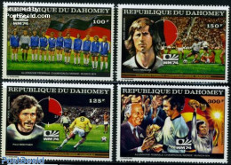 Dahomey 1974 Football Winners 4v, Mint NH, Sport - Football - Other & Unclassified