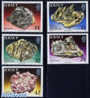 Jersey 2007 Minerals 5v, Mint NH, History - Geology - Jersey