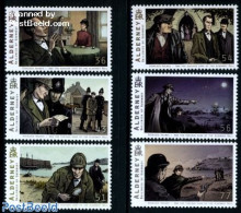 Alderney 2009 Sherlock Holmes 6v, Mint NH, Transport - Various - Ships And Boats - Police - Art - Authors - Schiffe