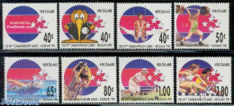 New Zealand 1989 Commonwealth Games 8v, Mint NH, Sport - Athletics - Cycling - Gymnastics - Sport (other And Mixed) - .. - Ongebruikt