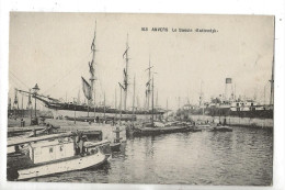 Anvers Ou Anwerpen (Belgique, Anvers) : Bateau 3 Mâts à Quai Bassin Kattendyck En 1910 (animé) PF - Antwerpen