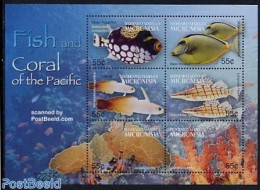 Micronesia 2004 Fish And Coral 6v M/s, Mint NH, Nature - Fish - Pesci