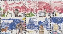 Malaysia 1999 The Year 2000 10v [++++], Mint NH, Nature - Transport - Various - Birds - Elephants - Fish - Frogs & Toa.. - Fische