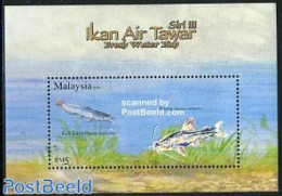 Malaysia 2006 Fresh Water Fish S/s, Hologram, Mint NH, Nature - Various - Fish - Holograms - Fische