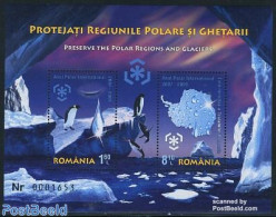 Romania 2009 Preserve Polar Regions S/s, Mint NH, Nature - Science - Various - Birds - Penguins - The Arctic & Antarct.. - Ongebruikt