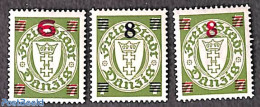 Germany, Danzig 1934 Overprints 3v, Mint NH - Otros & Sin Clasificación