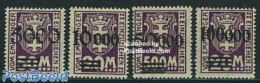 Germany, Danzig 1923 Postage Due, Overprints 4v, Mint NH - Autres & Non Classés