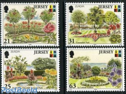 Jersey 1999 Europa, Parks 4v, Mint NH, History - Nature - Europa (cept) - Gardens - National Parks - Trees & Forests - Natuur