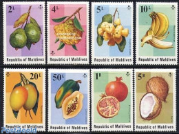 Maldives 1975 Fruits 8v, Mint NH, Health - Nature - Food & Drink - Fruit - Food