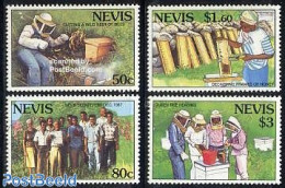 Nevis 1994 Apiculture 4v, Mint NH, Nature - Bees - Insects - St.Kitts En Nevis ( 1983-...)