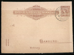 AK Hamburg, Briefbeförderung Hammonia, Private Stadtpost, Ganzsache  - Stamps (pictures)