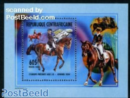 Central Africa 2004 Olympic Games, Horses S/s, Mint NH, Nature - Sport - Horses - Olympic Games - Zentralafrik. Republik