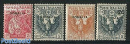Italian Somalia 1916 Red Cross 4v, Mint NH, Health - History - Red Cross - Coat Of Arms - Croix-Rouge
