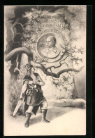 AK Germanenkrieger Vor Einem Portrait Bismarcks  - Fairy Tales, Popular Stories & Legends