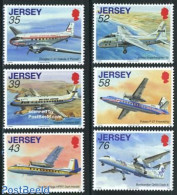 Jersey 2009 Aviation History 6v, Mint NH, Transport - Fokker Airplanes - Aircraft & Aviation - Airplanes