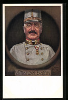 Künstler-AK Maxim Trübe: Heerführer V. Pflanzer-Balfin In Uniform Mit Schirmmütze  - War 1914-18