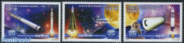 Romania 2008 50 Years Space Exploration 3v, Mint NH, Transport - Space Exploration - Nuevos