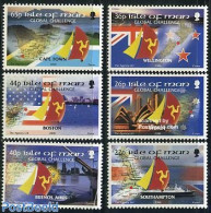 Isle Of Man 2000 Around The World 6v, Mint NH, Sport - Various - Sailing - Sport (other And Mixed) - Maps - Zeilen