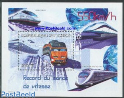 Chad 2001 TGV Sud-est S/s, Mint NH, Transport - Railways - Autres & Non Classés