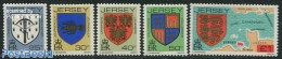 Jersey 1982 Coat Of Arms 5v, Mint NH, History - Various - Coat Of Arms - Maps - Geographie