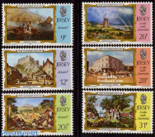 Jersey 1984 Jersey-Australia 6v, Mint NH, Transport - Various - Ships And Boats - Mills (Wind & Water) - Art - Castles.. - Ships