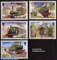 Jersey 1985 Railways 5v, Mint NH, Transport - Railways - Trains