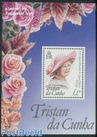 Tristan Da Cunha 1995 Queen Mother 95th Anniversary S/s, Mint NH, History - Kings & Queens (Royalty) - Flowers & Plants - Königshäuser, Adel