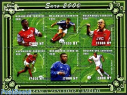 Mozambique 2001 WC Football 6v M/s, Anelka, Mint NH, Sport - Football - Mozambico
