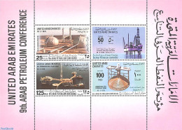 United Arab Emirates 1975 Oil Conference S/s, Mint NH, Science - Transport - Chemistry & Chemists - Mining - Ships And.. - Chemie