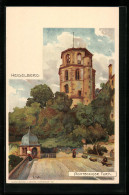 Künstler-AK Karl Mutter: Heidelberg, Achteckiger Turm  - Mutter, K.