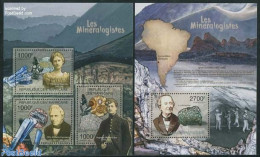 Central Africa 2011 Mineralogists 2 S/s, Mint NH, History - Geology - Zentralafrik. Republik