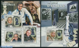Central Africa 2011 Chess Masters 2 S/s, Mint NH, Sport - Chess - Scacchi