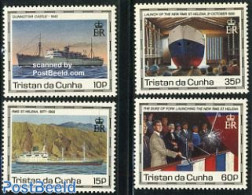 Tristan Da Cunha 1990 New RMS St. Helena 4v, Mint NH, Transport - Ships And Boats - Ships