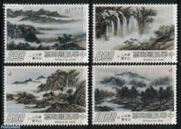 Taiwan 1977 Landscapes 4v, Mint NH, Nature - Water, Dams & Falls - Art - Paintings - Otros & Sin Clasificación