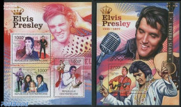 Central Africa 2011 Elvis Presley 2 S/s, Mint NH, Performance Art - Elvis Presley - Music - Popular Music - Elvis Presley