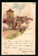 Künstler-AK Schwäbisch Hall, Das Tor Im Frühling  - Other & Unclassified