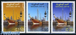 Kuwait 2007 46th National Day 3v, Mint NH, Transport - Various - Ships And Boats - Lighthouses & Safety At Sea - Ships