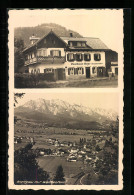 AK Wallgau, Gasthaus Mayr, Ortsansicht Mit Wetterstein  - Andere & Zonder Classificatie